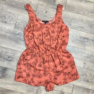 FOREVER 21 Floral Romper with Pockets